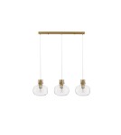Pendant lamps - Luces Exclusivas PADRE Pendant Modern gold and gold shades 3xΕ27 max 12W LE42635 - product 1