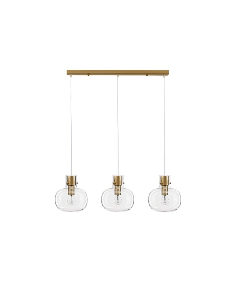 Pendant lamps - Luces Exclusivas PADRE Pendant Modern gold and gold shades 3xΕ27 max 12W LE42635 - product kolory-swiatla.pl 1