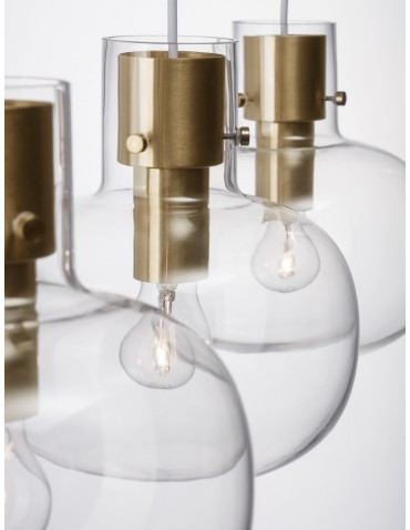 Luces Exclusivas PADRE Pendant Modern gold and gold shades 3xΕ27 max 12W LE42635 - product 2