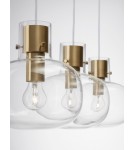 Pendant lamps - Luces Exclusivas PADRE Pendant Modern gold and gold shades 3xΕ27 max 12W LE42635 - product 4