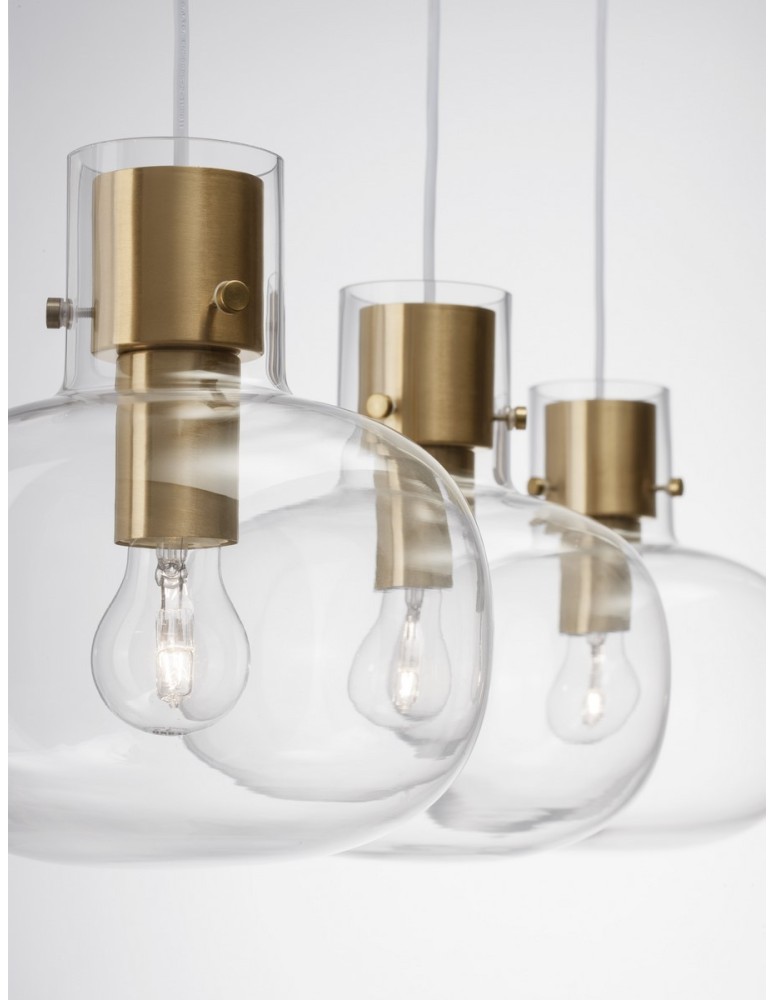 Pendant lamps - Luces Exclusivas PADRE Pendant Modern gold and gold shades 3xΕ27 max 12W LE42635 - product kolory-swiatla.pl 4