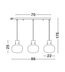 Pendant lamps - Luces Exclusivas PADRE Pendant Modern gold and gold shades 3xΕ27 max 12W LE42635 - product 5