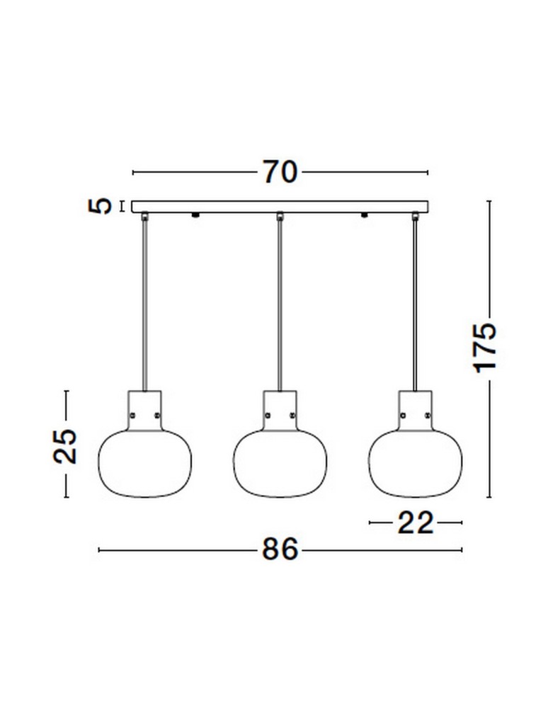 Pendant lamps - Luces Exclusivas PADRE Pendant Modern gold and gold shades 3xΕ27 max 12W LE42635 - product kolory-swiatla.pl 5