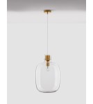 Pendant lamps - Luces Exclusivas PADRE Pendant Modern gold and gold shades 1xΕ27 max 12W LE42636 - product 2