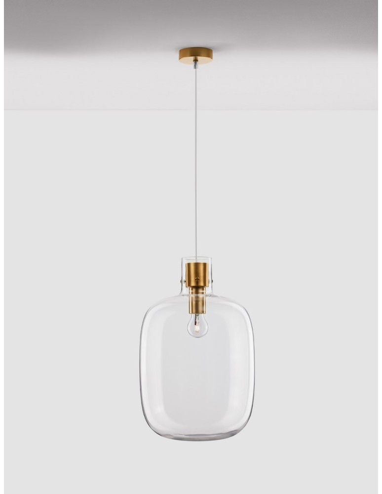 Pendant lamps - Luces Exclusivas PADRE Pendant Modern gold and gold shades 1xΕ27 max 12W LE42636 - product kolory-swiatla.pl 2