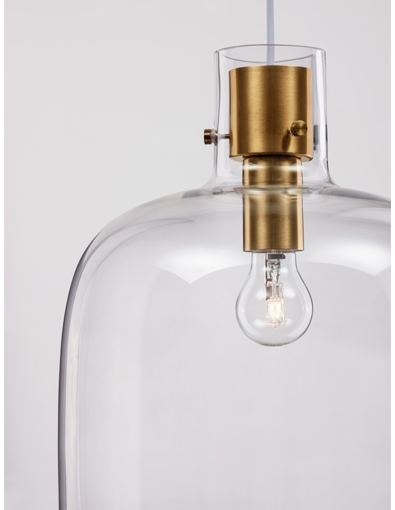 Pendant lamps - Luces Exclusivas PADRE Pendant Modern gold and gold shades 1xΕ27 max 12W LE42636 - product kolory-swiatla.pl 3
