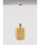 Pendant lamps - Luces Exclusivas PADRE Pendant Modern gold and gold shades 1xΕ27 max 12W LE42637 - product 3