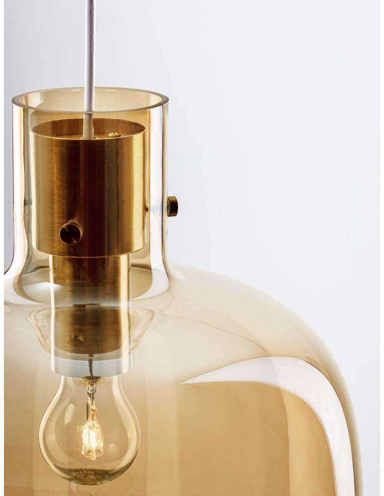 Pendant lamps - Luces Exclusivas PADRE Pendant Modern gold and gold shades 1xΕ27 max 12W LE42637 - product kolory-swiatla.pl 5