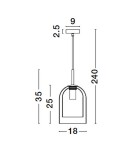 Pendant lamps - Luces Exclusivas BONAO Pendant Modern Black 1xΕ27 max 12W LE42639 - product 6