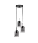 Pendant lamps - Luces Exclusivas BONAO Pendant Modern Black 3xΕ27 max 12W LE42640 - product 1