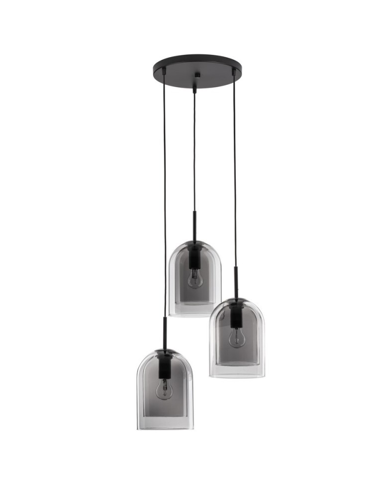 Pendant lamps - Luces Exclusivas BONAO Pendant Modern Black 3xΕ27 max 12W LE42640 - product kolory-swiatla.pl 1