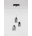 Pendant lamps - Luces Exclusivas BONAO Pendant Modern Black 3xΕ27 max 12W LE42640 - product 3