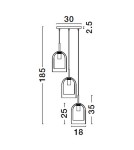 Pendant lamps - Luces Exclusivas BONAO Pendant Modern Black 3xΕ27 max 12W LE42640 - product 6