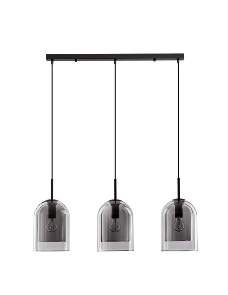 Pendant lamps - Luces Exclusivas BONAO Pendant Modern Black 3xΕ27 max 12W LE42641 - product kolory-swiatla.pl 1