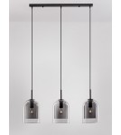 Pendant lamps - Luces Exclusivas BONAO Pendant Modern Black 3xΕ27 max 12W LE42641 - product 2