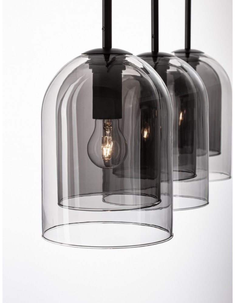 Pendant lamps - Luces Exclusivas BONAO Pendant Modern Black 3xΕ27 max 12W LE42641 - product kolory-swiatla.pl 3