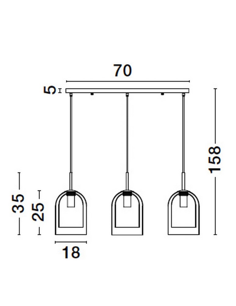 Pendant lamps - Luces Exclusivas BONAO Pendant Modern Black 3xΕ27 max 12W LE42641 - product kolory-swiatla.pl 5