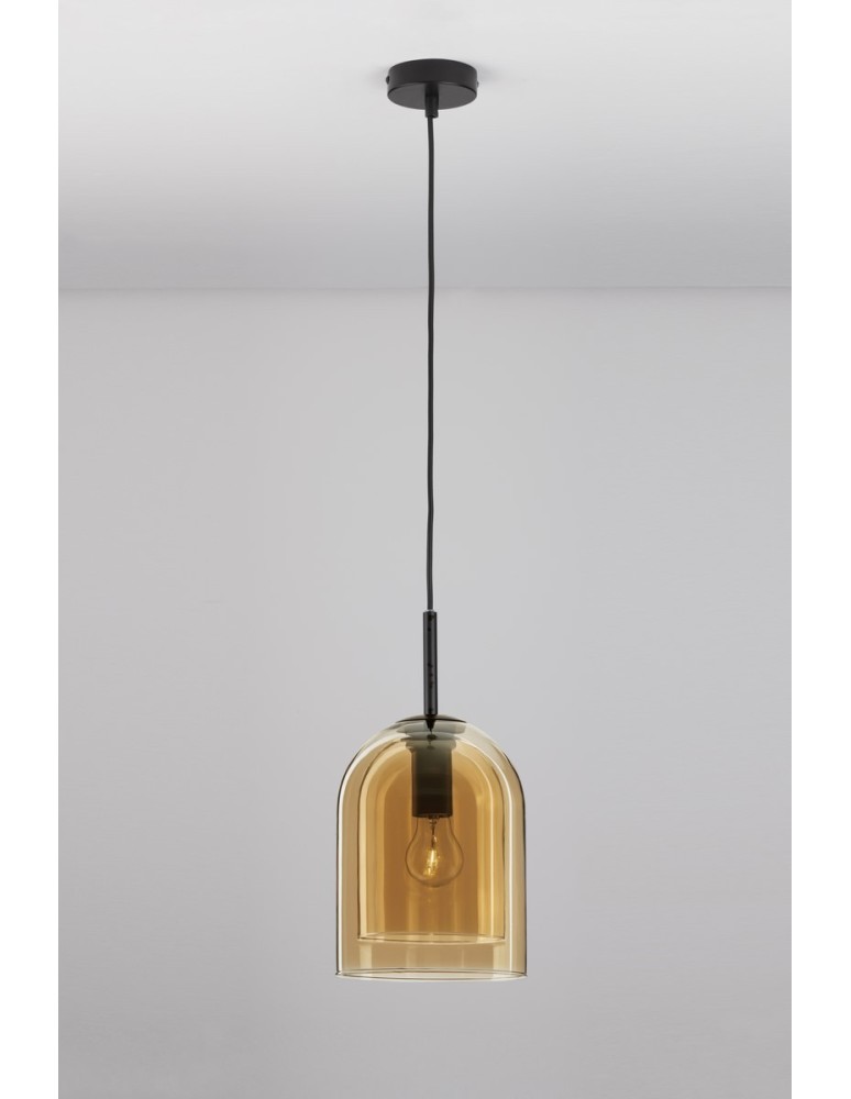 Lampy wiszące - Luces Exclusivas BONAO Wisząca Nowoczesna czarny 1xΕ27 max 12W LE42642 - produkt kolory-swiatla.pl 3