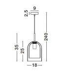 Lampy wiszące - Luces Exclusivas BONAO Wisząca Nowoczesna czarny 1xΕ27 max 12W LE42642 - produkt 6