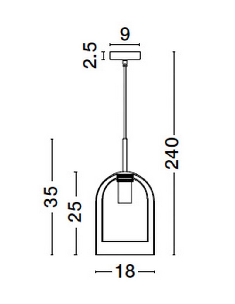 Lampy wiszące - Luces Exclusivas BONAO Wisząca Nowoczesna czarny 1xΕ27 max 12W LE42642 - produkt kolory-swiatla.pl 6