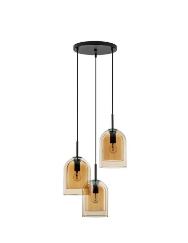 Luces Exclusivas BONAO Pendant Modern Black 3xΕ27 max 12W LE42643