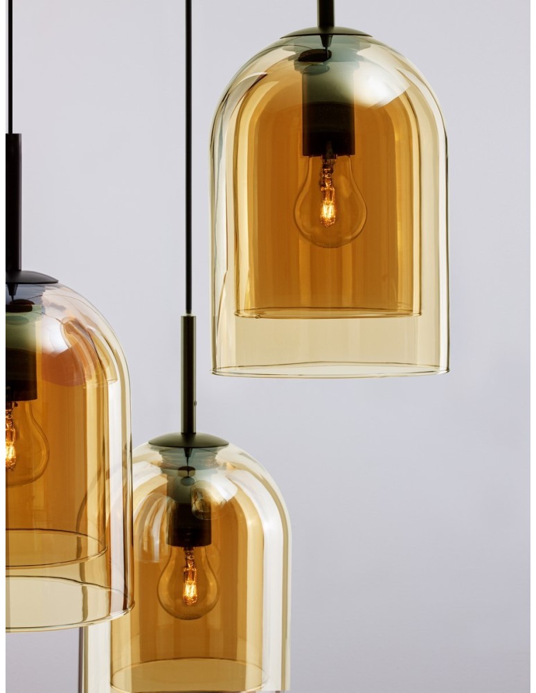 Pendant lamps - Luces Exclusivas BONAO Pendant Modern Black 3xΕ27 max 12W LE42643 - product kolory-swiatla.pl 2