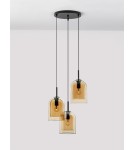 Pendant lamps - Luces Exclusivas BONAO Pendant Modern Black 3xΕ27 max 12W LE42643 - product 3