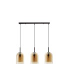 Pendant lamps - Luces Exclusivas BONAO Pendant Modern Black 3xΕ27 max 12W LE42644 - product 1
