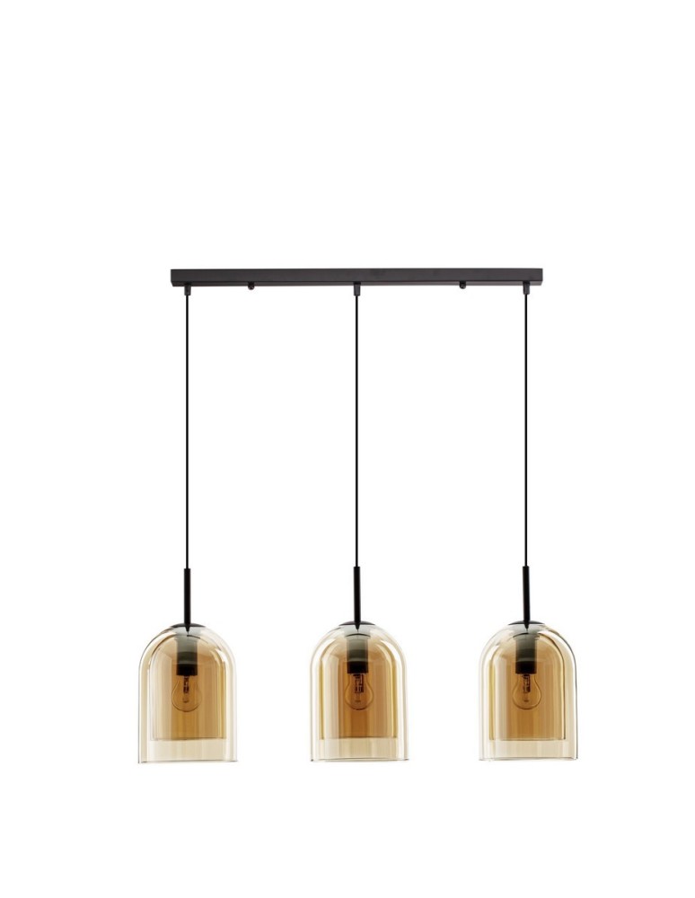 Pendant lamps - Luces Exclusivas BONAO Pendant Modern Black 3xΕ27 max 12W LE42644 - product kolory-swiatla.pl 1