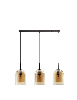 Luces Exclusivas BONAO Pendant Modern Black 3xΕ27 max 12W LE42644