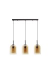 Luces Exclusivas BONAO Pendant Modern Black 3xΕ27 max 12W LE42644