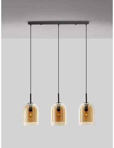 Luces Exclusivas BONAO Wisząca Nowoczesna czarny 3xΕ27 max 12W LE42644 - produkt 2