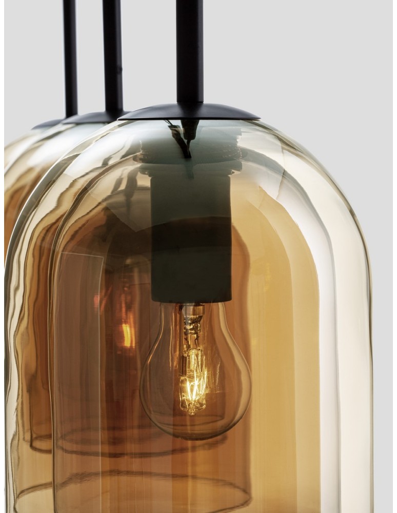 Pendant lamps - Luces Exclusivas BONAO Pendant Modern Black 3xΕ27 max 12W LE42644 - product kolory-swiatla.pl 4