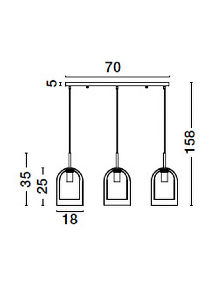Pendant lamps - Luces Exclusivas BONAO Pendant Modern Black 3xΕ27 max 12W LE42644 - product kolory-swiatla.pl 6