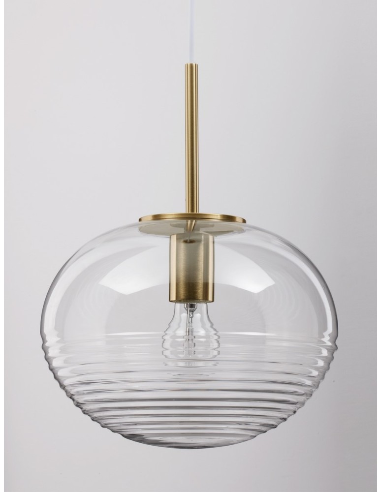 Pendant lamps - Luces Exclusivas HAINA Pendant Modern gold and gold shades 1xΕ27 max 12W LE42645 - product kolory-swiatla.pl 2