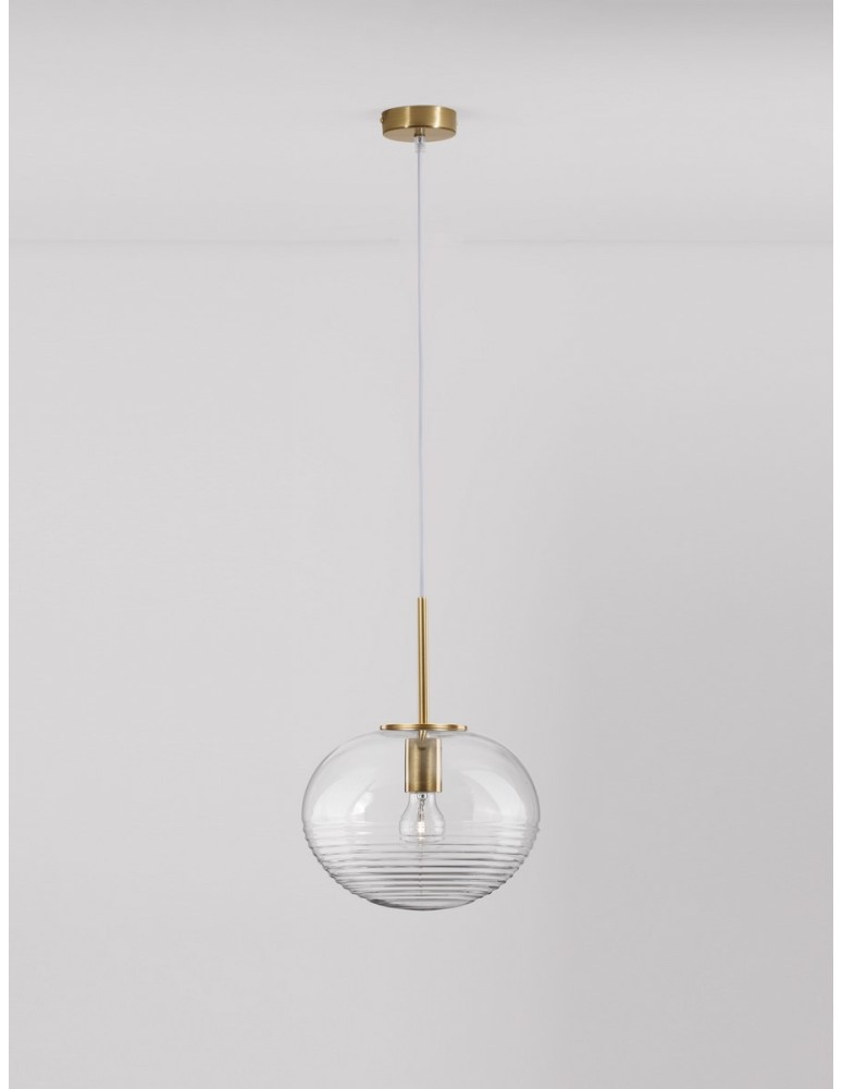 Pendant lamps - Luces Exclusivas HAINA Pendant Modern gold and gold shades 1xΕ27 max 12W LE42645 - product kolory-swiatla.pl 3