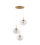 Pendant lamps - Luces Exclusivas HAINA Pendant Modern gold and gold shades 3xΕ27 max 12W LE42646 - product 1