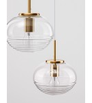 Pendant lamps - Luces Exclusivas HAINA Pendant Modern gold and gold shades 3xΕ27 max 12W LE42646 - product 2