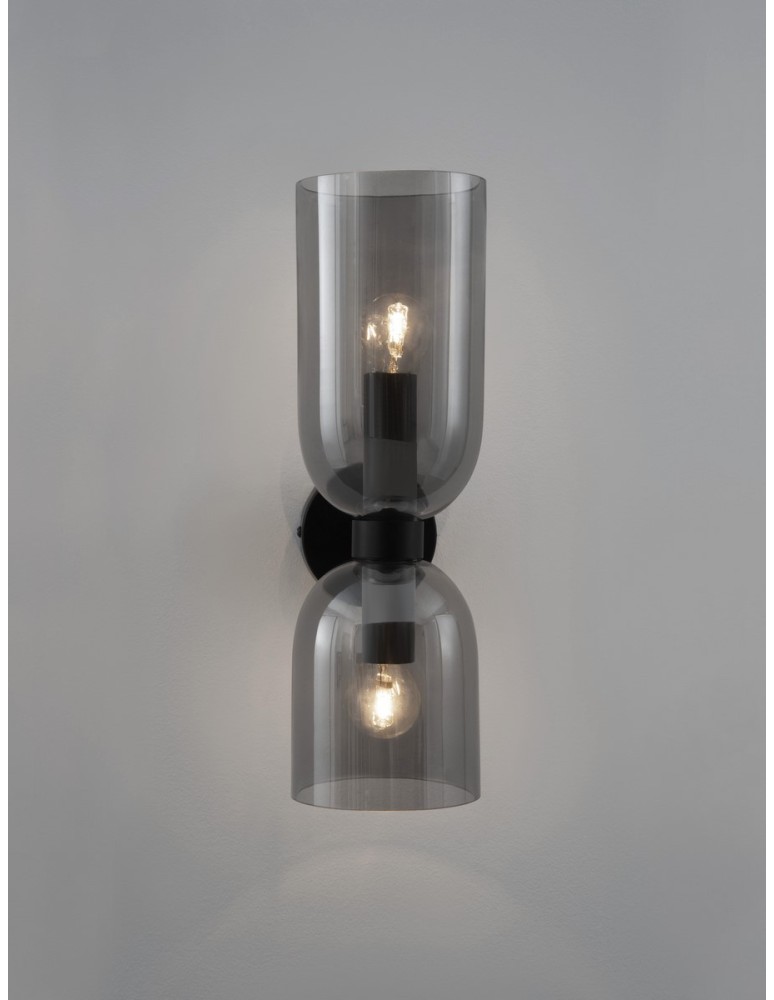 Wall lamps - Luces Exclusivas REPOS Wall-mounted Modern Black 2xE14 max 5W LE42647 - product kolory-swiatla.pl 3