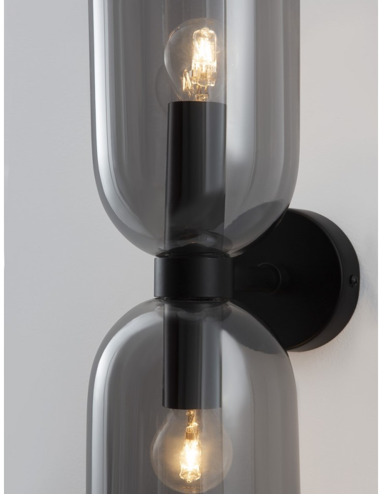 Wall lamps - Luces Exclusivas REPOS Wall-mounted Modern Black 2xE14 max 5W LE42647 - product kolory-swiatla.pl 4
