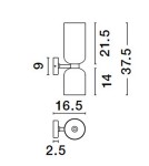 Wall lamps - Luces Exclusivas REPOS Wall-mounted Modern Black 2xE14 max 5W LE42647 - product 5