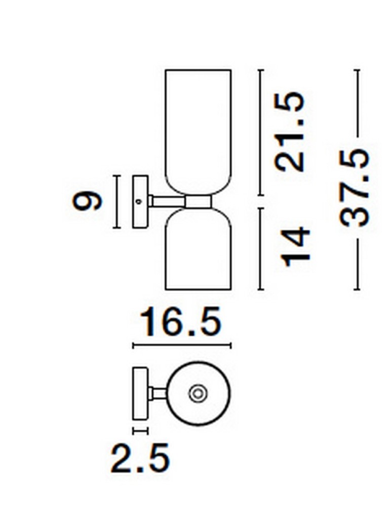 Wall lamps - Luces Exclusivas REPOS Wall-mounted Modern Black 2xE14 max 5W LE42647 - product kolory-swiatla.pl 5