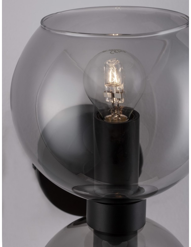 Kinkiety - Luces Exclusivas REPOS Ścienna Nowoczesna czarny 2xE14 max 5W LE42648 - produkt kolory-swiatla.pl 2