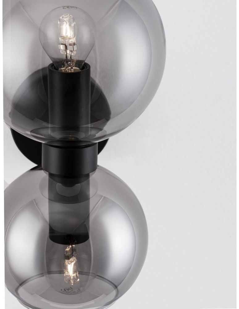 Wall lamps - Luces Exclusivas REPOS Wall-mounted Modern Black 2xE14 max 5W LE42648 - product kolory-swiatla.pl 4