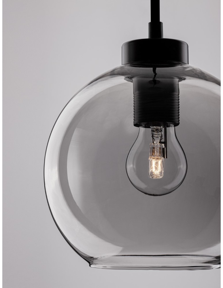 Pendant lamps - Luces Exclusivas REPOS Pendant Modern Black 1xΕ27 max 12W LE42649 - product kolory-swiatla.pl 2
