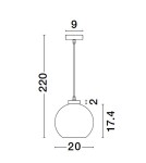 Pendant lamps - Luces Exclusivas REPOS Pendant Modern Black 1xΕ27 max 12W LE42649 - product 4