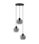 Pendant lamps - Luces Exclusivas REPOS Pendant Modern Black 3xΕ27 max 12W LE42650 - product 1