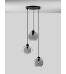 Pendant lamps - Luces Exclusivas REPOS Pendant Modern Black 3xΕ27 max 12W LE42650 - product 3