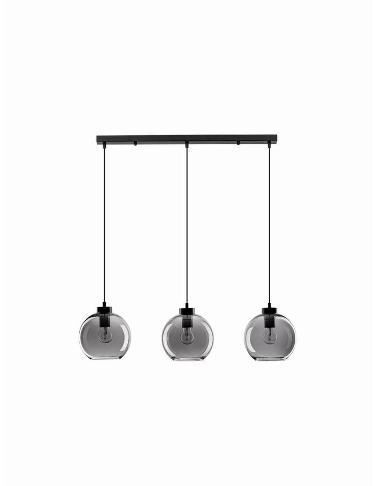 Pendant lamps - Luces Exclusivas REPOS Pendant Modern Black 3xΕ27 max 12W LE42651 - product kolory-swiatla.pl 1