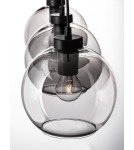 Pendant lamps - Luces Exclusivas REPOS Pendant Modern Black 3xΕ27 max 12W LE42651 - product 2